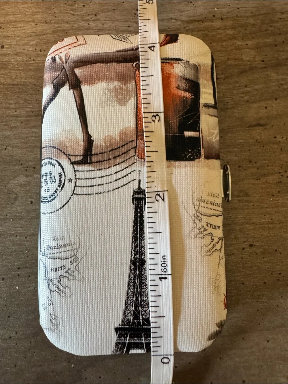 Eiffel Tower Paris Canvas snap closure manicure set
